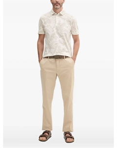 Рубашка-поло с принтом листьев, нейтральный Hackett