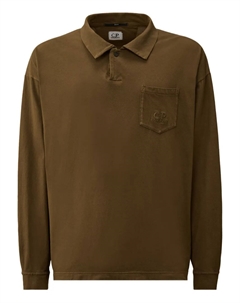 Рубашка-поло с нагрудным карманом, зеленый C.p. company