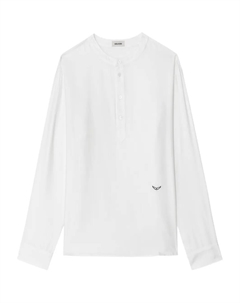 Вышитая рубашка Хенли Sora, белый Zadig&voltaire