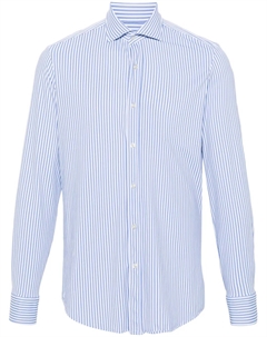 Полосатая рубашка с вышитым логотипом, синий Paul & shark