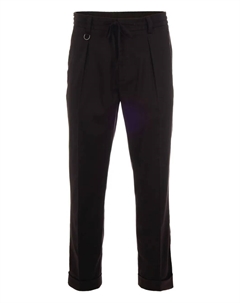 Брюки с кулиской и складками, коричневый Paolo pecora