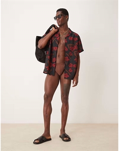 Плавки-шорты коричневого цвета Asos design