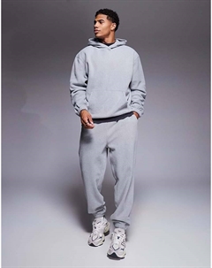 DESIGN – серые зауженные джоггеры из флиса Asos
