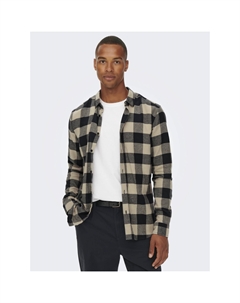 Рубашка в клетку "GUDMUND LS CHECKED SHIRT", цвет Navy Offwhite Kariert Only & sons