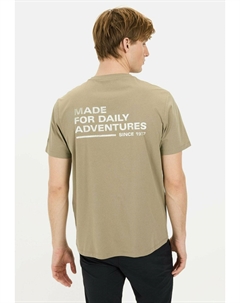 Футболка с принтом MIT RÜCKEN, темно-зеленый Camel active