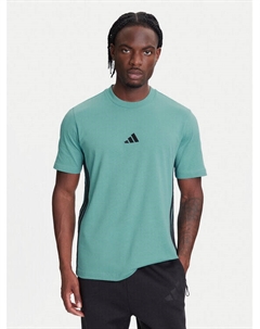 Футболка обычного кроя Essentials 3-Stripes JX0732, бирюзовый Adidas