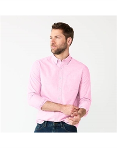 Мужская длинная рубашка с пуговицами, приталенная, идеальной длины, цвет generic pink Sonoma goods for life