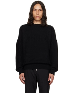 Свитер с квадратной аппликацией, черный We11done