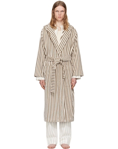 Терри халат с капюшоном, цвет kodiak stripes Tekla