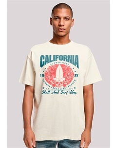 Футболка с принтом CALIFORNIA SKULL SUMMER VIBES, песочный F4nt4stic