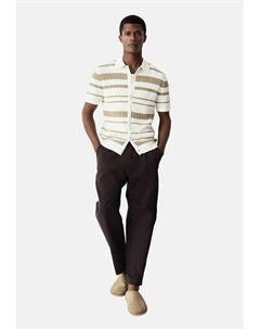 Рубашка REGULAR FIT - SHORT SLEEVE STRIPE, бежевый Next