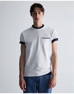 Футболка с карманом, белый Сфера