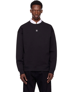 Свитшот с нашивкой в виде сложенного логотипа, черный Hugo