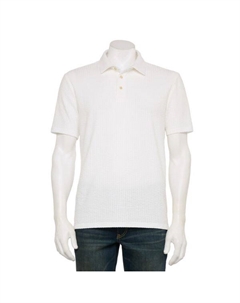 Мужская фактурная рубашка-поло, белый Sonoma goods for life