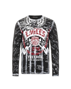 Толстовка с классным принтом спереди, черный Cipo&baxx