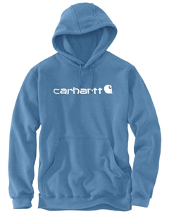 Худи Signature Logo Midweight Hoodie, цвет Blue/White Carhartt