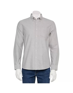 Мужская адаптивная рубашка с длинным рукавом идеальной длины, цвет castlerock Sonoma goods for life