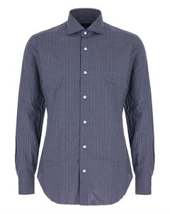 Рубашка с длинными рукавами и узором, синий Barba