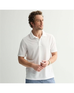 Мужская однотонная пике-поло, белый Croft & barrow