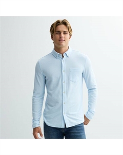 Мужская рубашка пике с длинным рукавом и застежкой на пуговицы, голубой Sonoma goods for life