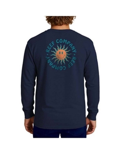 Мужская футболка с длинным рукавом и принтом Vibes, синий Reef