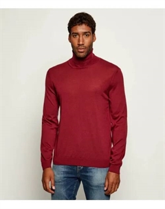 Шерстяная водолазка Musso-p Slim fit, красный Boss