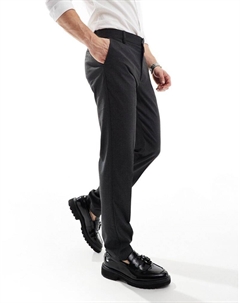 Темно-серые узкие элегантные брюки DESIGN Asos