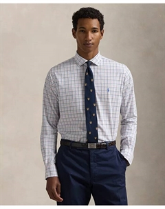 Мужская облегающая рубашка из стрейч-поплина, мультиколор Polo ralph lauren