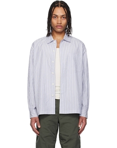 Текстурированная полосатая рубашка для отдыха, белый Coor