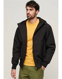 Куртка-бомбер "SURPLUS NYLON HOODED BOMBER", с капюшоном, черный Superdry
