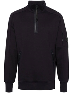 Толстовка с воротником на молнии и декором Lens, синий C.p. company