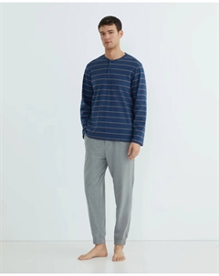 Длинная пижама для мужчин из трикотажа, темно-серый Dustin