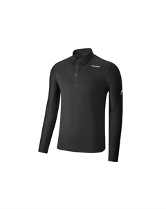 Футболка поло мужская, черный (однотонный) Head