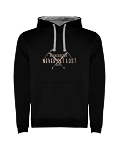 Худи Never Get Lost Bicolor, черный Kruskis