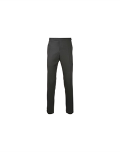 Низкие узкие брюки с боковой застежкой из супер 120 саржи, темно-серый Thom browne