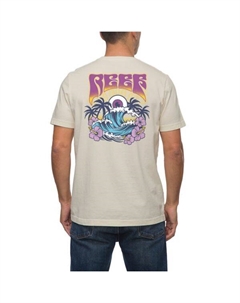 Футболка с графическим принтом для мужчин, бежевый Reef