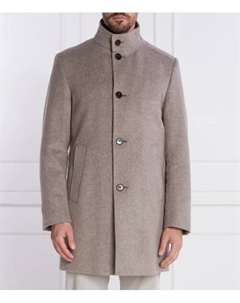 Коричневое шерстяное пальто, бежевый Joop