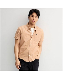 Мужская рубашка с коротким рукавом на пуговицах, хаки Rvca