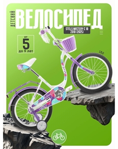 Детский велосипед Mistery C 18 Z010, год 2025, цвет Белый-Фиолетовый Stels