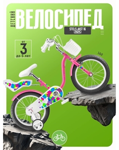 Детский велосипед Jast 16, год 2025, цвет Розовый Stels