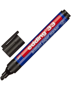 Маркер перманентный пигментный E-33/001 черный скошенный наконечник (толщина линии 1.5-3 мм) Edding