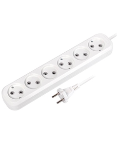 Удлинитель SBE-10-6-07-N 6 гнезд 7 метров 10А/2,2кВт без заземления ПВС 2х1,0 (1/30) Smartbuy