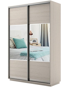 Шкаф-купе Экспресс Дуо120 Ясень Шимо светлый Комби 600 Bravo