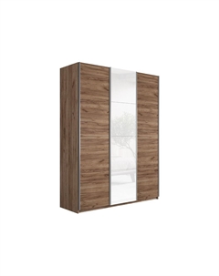 Шкаф-купе Прайм 3-х дверный (ЛДСП, Стекло) Крафт табачный 1800 Bravo