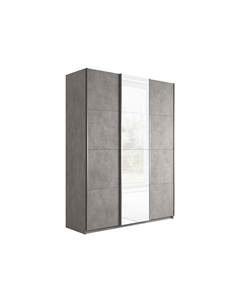 Шкаф-купе Прайм 3-х дверный (ЛДСП, Стекло) Бетон 2100 Bravo
