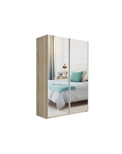 Шкаф-купе Прайм 2-х дверный (Зеркало) Дуб сонома 1400 Bravo