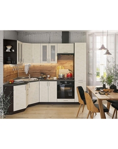 Угловая кухня Лофт-04 Nordic Oak Bravo