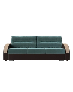 Диван прямой Дарси Велюр Бирюзовый Коричневый Bravo