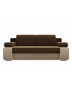 Диван прямой Денвер Микровельвет Коричневый Бежевый Bravo