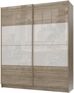 Шкаф-купе Марвин-3 2032 Дуб сонома глянец/Белый глянец Bravo